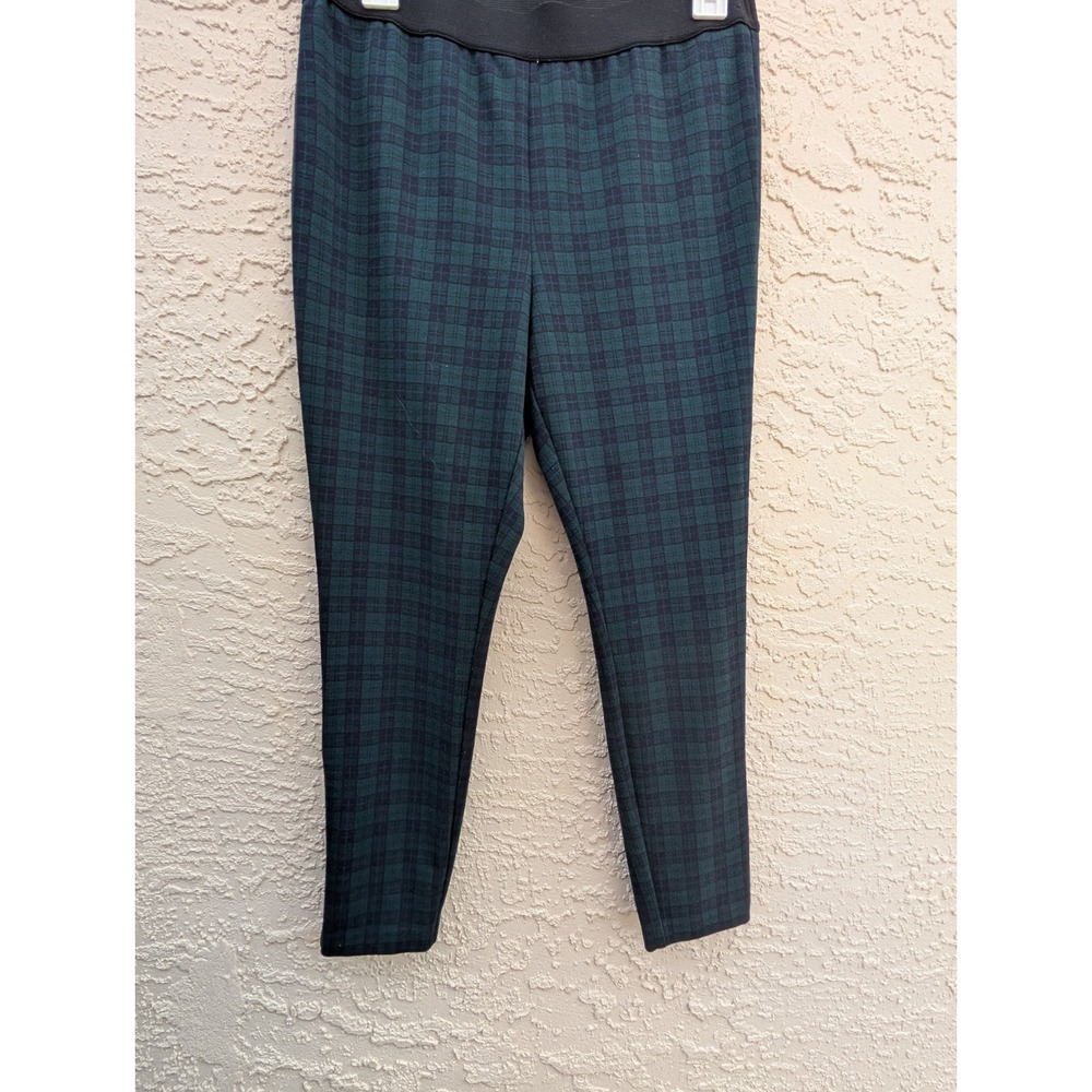 Talbots Soho‎ Legging 10 Skinny Leg Ankle Length Blue Green Plaid